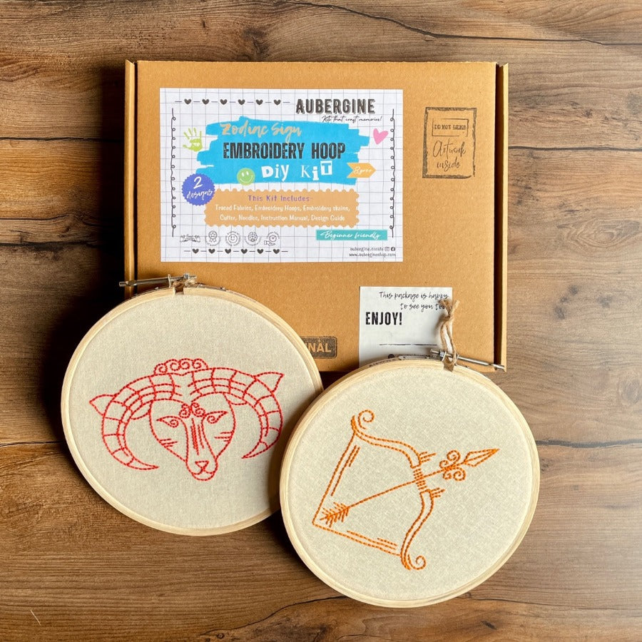 SAGITTARIUS DUO HOOP EMBROIDERY DIY KIT