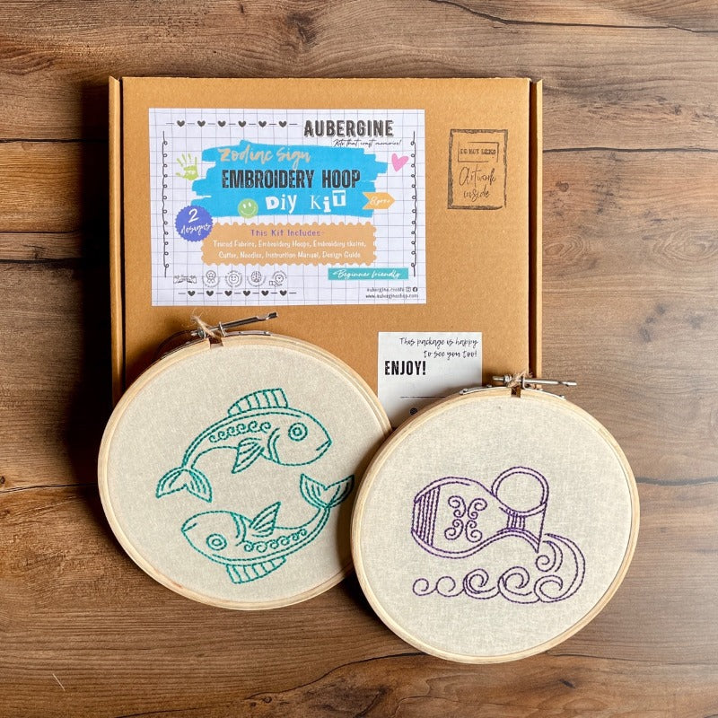 PISCES DUO HOOP EMBROIDERY DIY KIT