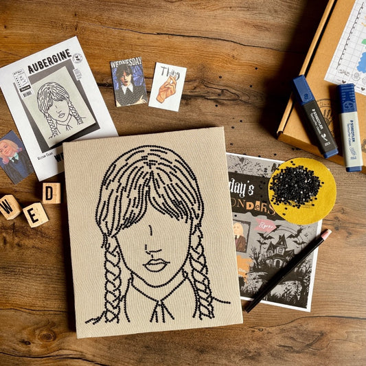 WEDNESDAY ADDAMS EMBELLISHMENT DIY ARTWORK KIT