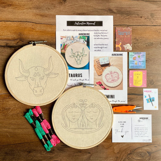 TAURAS DUO HOOP EMBROIDERY DIY KIT