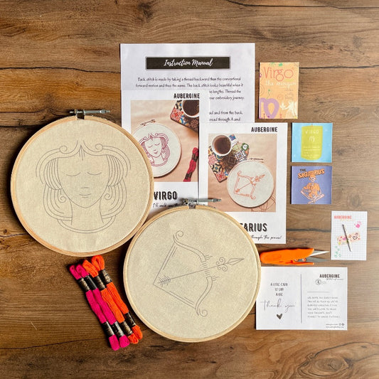 VIRGO DUO HOOP EMBROIDERY DIY KIT