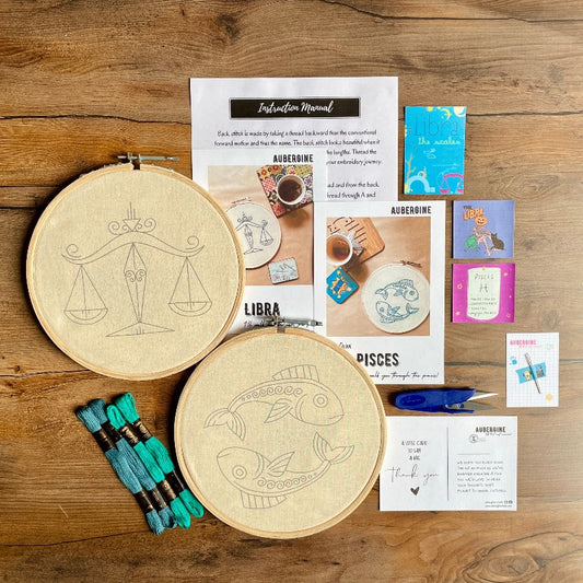 LIBRA DUO HOOP EMBROIDERY DIY KIT