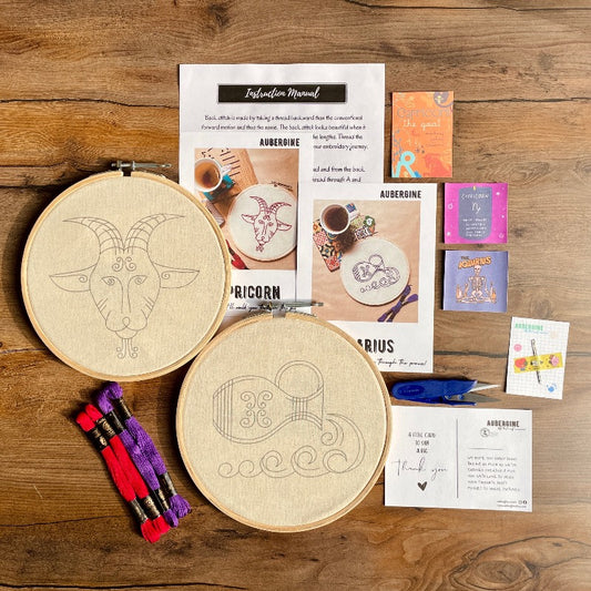 CAPRICORN DUO HOOP EMBROIDERY DIY KIT