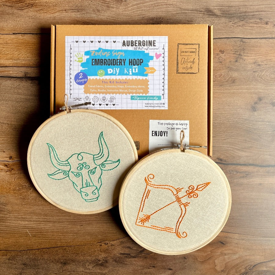 SAGITTARIUS DUO HOOP EMBROIDERY DIY KIT