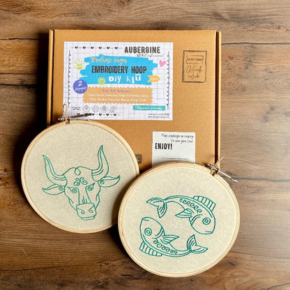 PISCES DUO HOOP EMBROIDERY DIY KIT