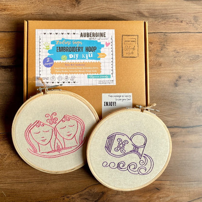 GEMINI DUO HOOP EMBROIDERY DIY KIT