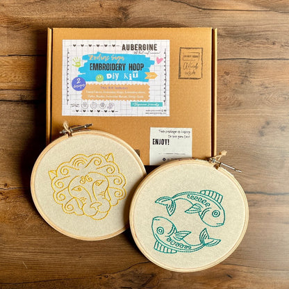 PISCES DUO HOOP EMBROIDERY DIY KIT