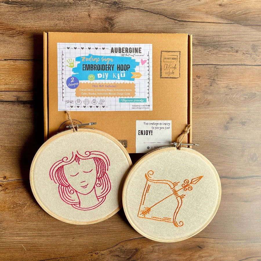 SAGITTARIUS DUO HOOP EMBROIDERY DIY KIT