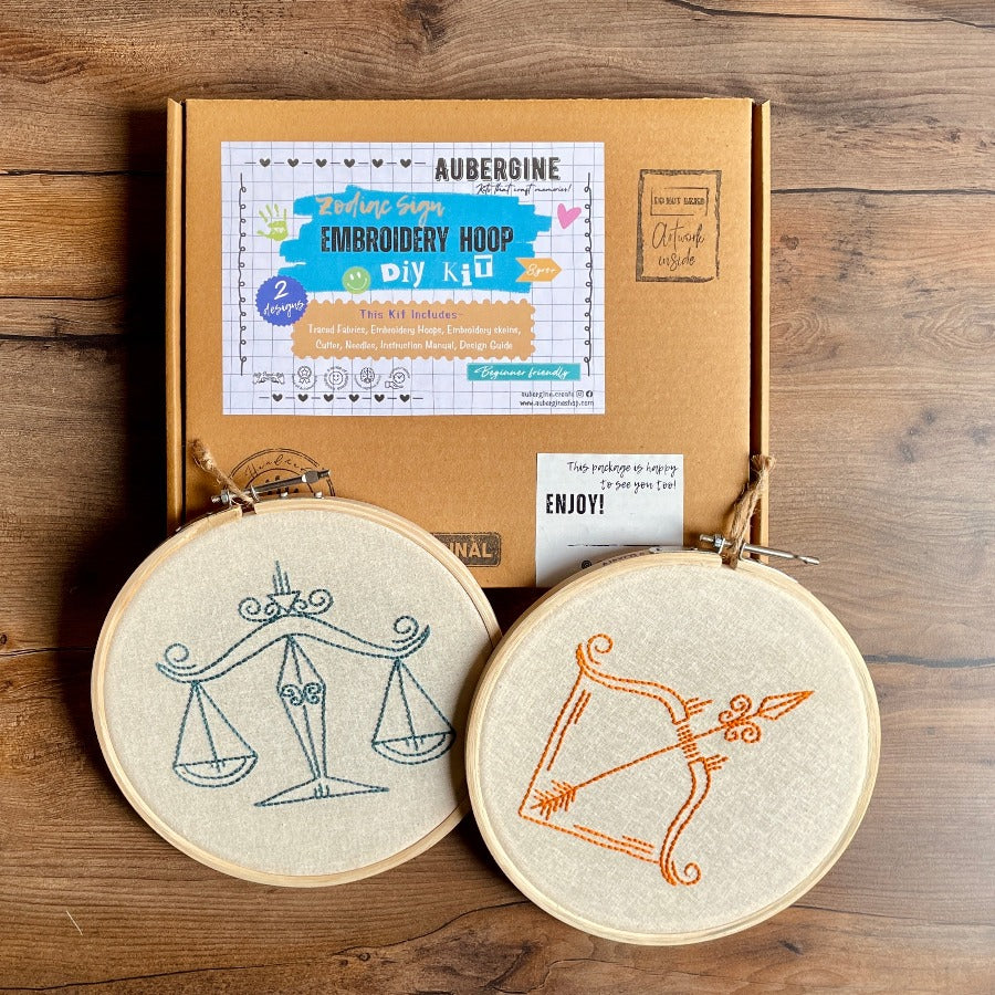 SAGITTARIUS DUO HOOP EMBROIDERY DIY KIT