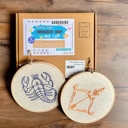 SAGITTARIUS DUO HOOP EMBROIDERY DIY KIT