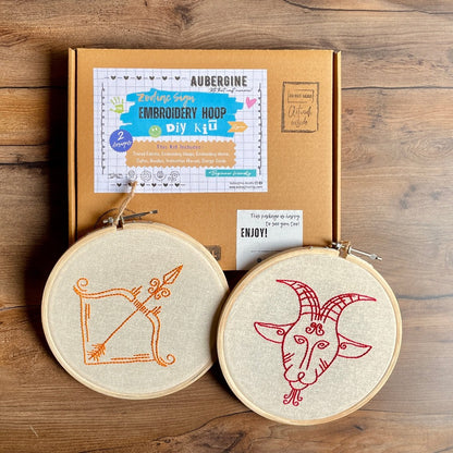 SAGITTARIUS DUO HOOP EMBROIDERY DIY KIT